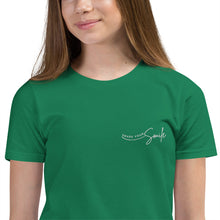 Load image into Gallery viewer, Share Your Smile - Embroidered Youth Short Sleeve T-Shirt