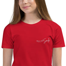 Load image into Gallery viewer, Share Your Smile - Embroidered Youth Short Sleeve T-Shirt