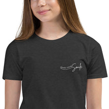 Load image into Gallery viewer, Share Your Smile - Embroidered Youth Short Sleeve T-Shirt
