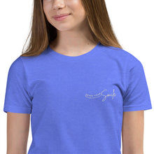 Load image into Gallery viewer, Share Your Smile - Embroidered Youth Short Sleeve T-Shirt
