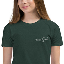 Load image into Gallery viewer, Share Your Smile - Embroidered Youth Short Sleeve T-Shirt
