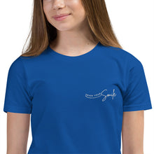 Load image into Gallery viewer, Share Your Smile - Embroidered Youth Short Sleeve T-Shirt
